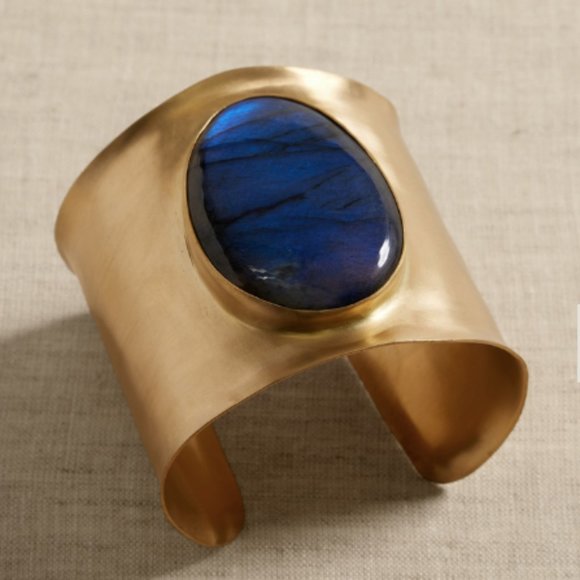 Banana Republic Jewelry - NWT BANANA REPUBLIC ALAYNA LABRADORITE CUFF | AUREUS + ARGENT GOLD BLUE Bracelet